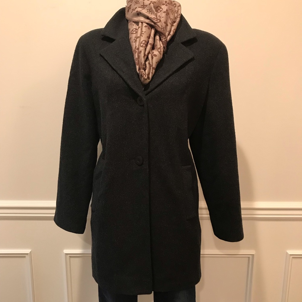 Kristen Blake 2 button graphite winter jacket.
